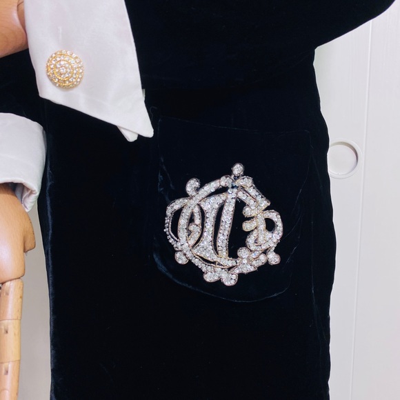 Rare Vintage Christian Dior Velvet Dress - Picture 9 of 14